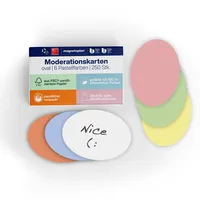 Magnetoplan Kommunikationskarte oval, 190 x 110 mm, 250 Stück,