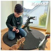 Karat homeliving Kinderspielteppich Crocodile Rund Anthrazit