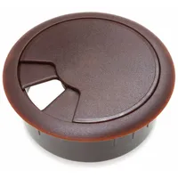 Pollin Kabeldurchführung für Arbeitsplatten, braun, 60 mm, ABS