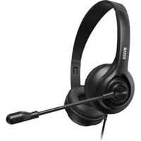 MARVO HP1001, Kopfhörer mit Mikrofon, Lautstärkeregler, schwarz, 2 x