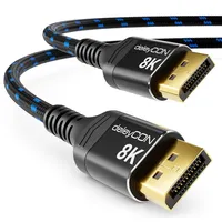 DeleyCON 1m DisplayPort Kabel 1.4 (8K@60Hz 4K@165Hz 2K@360Hz/240Hz/165Hz/144Hz) UHD