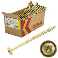 Klimas - Bichromatierte Holzschraube - runder Kopf - teilweises