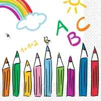 Amscan 20 Servietten Einschulung Schulanfang ABC