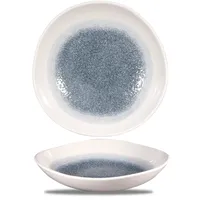 Churchill 12 x Schale Organic 25,3cm RAKU Topaz blue