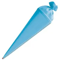 ROTH Bastelschultüte groß hellblau 70 cm, Filzverschluss blau rund