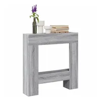 VidaXL Kaminumrandung Grau Sonoma 81x18x82 cm Holzwerkstoff