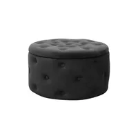 Akord Pouf mit Stauraum Anna | schwarz | Maße