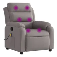 VidaXL Massagesessel Taupe Stoff