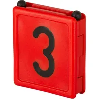 Kerbl Halsbandnummer DUO, 1-stellig Nr. 3 - rot