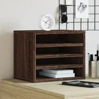 VidaXL Schreibtisch-Organizer Braun Eichen-Optik 36x26x29,5 cm