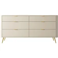Selsey Kommode mit sechs Schubladen, Beige, Metall, 6 172x84x38