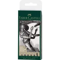 Faber-Castell Pitt Artist Pen 6er schwarz
