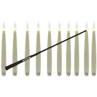 Star-Max LED Kerzen schwebend, 10 Stück, creme, 12,5 cm,
