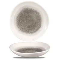 Churchill 12 x Schale Organic 25,3cm RAKU Quartz black