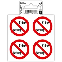 Exacompta 67042B Hinweisschild selbstklebend, Keine Werbung, 10x10 cm, PVC