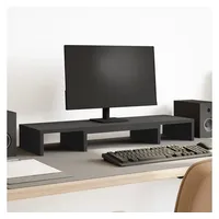 VidaXL Monitorständer Verstellbar Schwarz 80x24x10,5 cm Holzwerkstoff