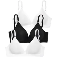 PETITE FLEUR Bralette-BH Damen 2xweiß+1xschwarz Gr.85C