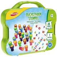 JOUSTRA Kreativkoffer Buchstabenstempel Kunststoffkoffer