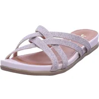 Jana Damen Pantoletten mit Glitzersteinen Vegan, Beige (Beige), 41