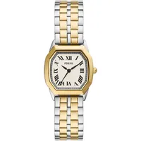 Fossil Quarzuhr »HARLOW«, Armbanduhr, Damenuhr, Edelstahlarmband, analog, goldfarben