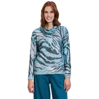 Betty Barclay Strickpullover mit Print in Mint/Grey | Gr.: