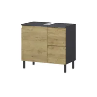 Sconto Waschbeckenunterschrank Ischgl ¦ holzfarben ¦ Maße (cm): B: