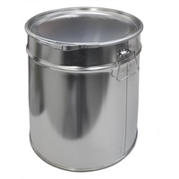 Plasteo 30 Liter Weißblecheimer Hobbock inkl. Deckel mit Spannring