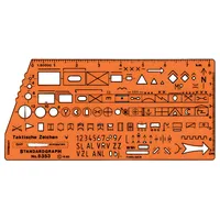 Standardgraph Zeichenschablone Taktische Zeichen NATO 8353 orange