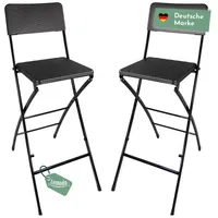 Lemodo Barhocker mit Lehne, Barstühle als 2er Set, Küchenhocker