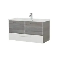 Sconto Waschtischunterschrank Friesach ¦ grau ¦ Maße (cm): B: