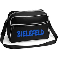 Multifanshop Retrotasche - Bielefeld - Textmarker - Druck blau