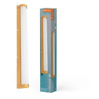 LEDVANCE ORBIS Tube LED-Spiegel-/Wandleuchte, gefrostetes Glas/Holzdekor, 12W, 1200lm, dimmbar,