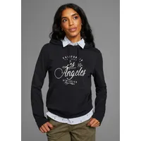 KangaROOS Kapuzensweatshirt mit Placement-Print KangaROOS schwarz 36/38 (S)