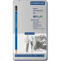 Staedtler Mars Lumograph 100 Bleistift sortiert, 12er-Set (100 G12)