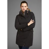 POLARINO Outdoorjacke atmungsaktives Material, wasserdicht, winddicht, mit Kapuze schwarz