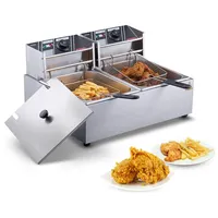 Vevor Kommerzielle Elektrische Fritteuse Edelstahl 2500W+2500W Abnehmbar