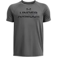 Under Armour Tech Split Wordmark SS Castlerock / Black