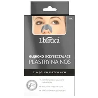L'biotica Reinigungs-Nasenpflaster mit Holzkohle 3 Paar