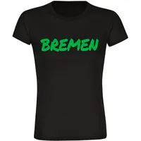Multifanshop Damen T-Shirt - Bremen - Textmarker - Druck