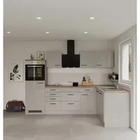 Flex-Well Winkelküche L-Form Lund 280 cm grau