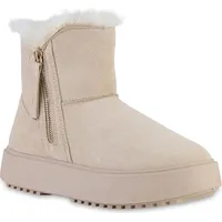 VAN HILL Damen Winter Boots in Beige