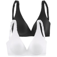 PETITE FLEUR Bralette-BH Damen weiß+schwarz Gr.95D