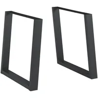 [en.casa] Tischgestell 2er Set ‘Lülsfeld’ 72x75cm Schwarz