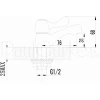 PaulGurkes Design Kaltwasser Standventil Armatur klein
