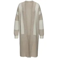 LASCANA Longstrickjacke Damen creme-beige Gr.32/34