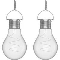 NORTHPOINT 2er-Set LED Solar Glühbirnen Dämmerungssensor Befestigungsclip