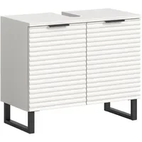 Xonox.home Waschbeckenunterschrank Riff Weiß Nachbildung 59 cm x 70