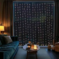 MARELIDA LED Lichtervorhang Draht 20 Stränge 400LED 1,9x2m Außen