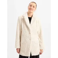 Betty & Co Plüschjacke mit Reverskragen Cream,40 | 40