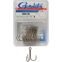 Gamakatsu Drillinge Treble 13, Größe:8, Farbe:brüniert